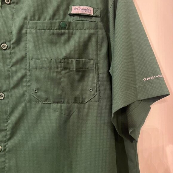 Columbia Sportswear Men's Green  Shirts - Picture 2 of 5